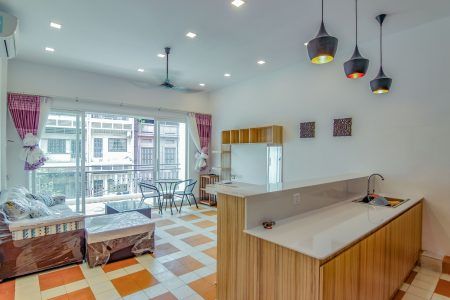 a colonial-inspired. renovated apartment in Phnom Penh