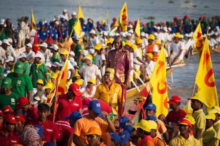 Villagers participating in the Annual Boat Racing Competition