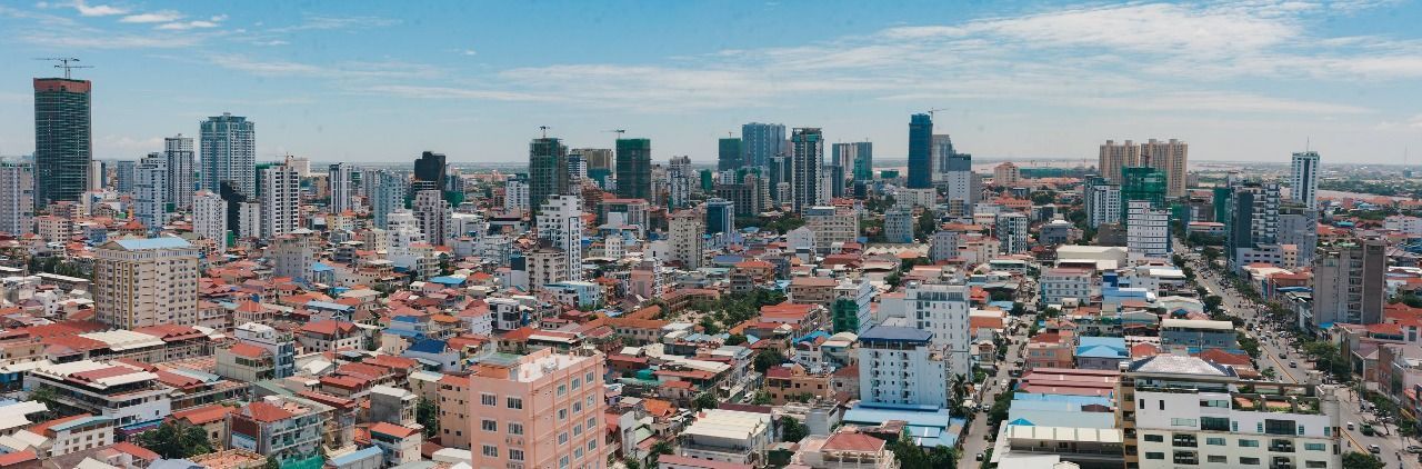 Skyline View of Phnom Penh City