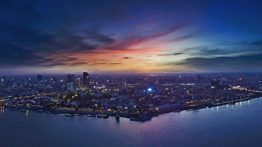 Phnom Penh Skyline Sunset