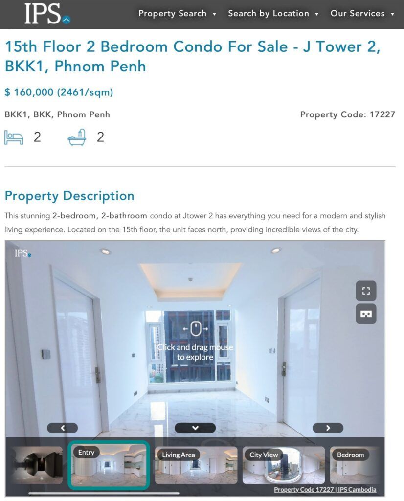 IPS Virtual Tour on Condo Listings