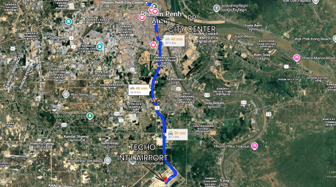 Techo International Airport Map