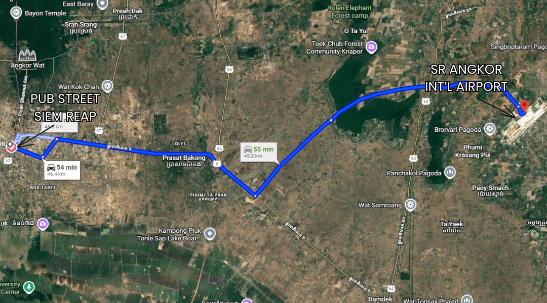 Siem Reap Angkor International Airport Map